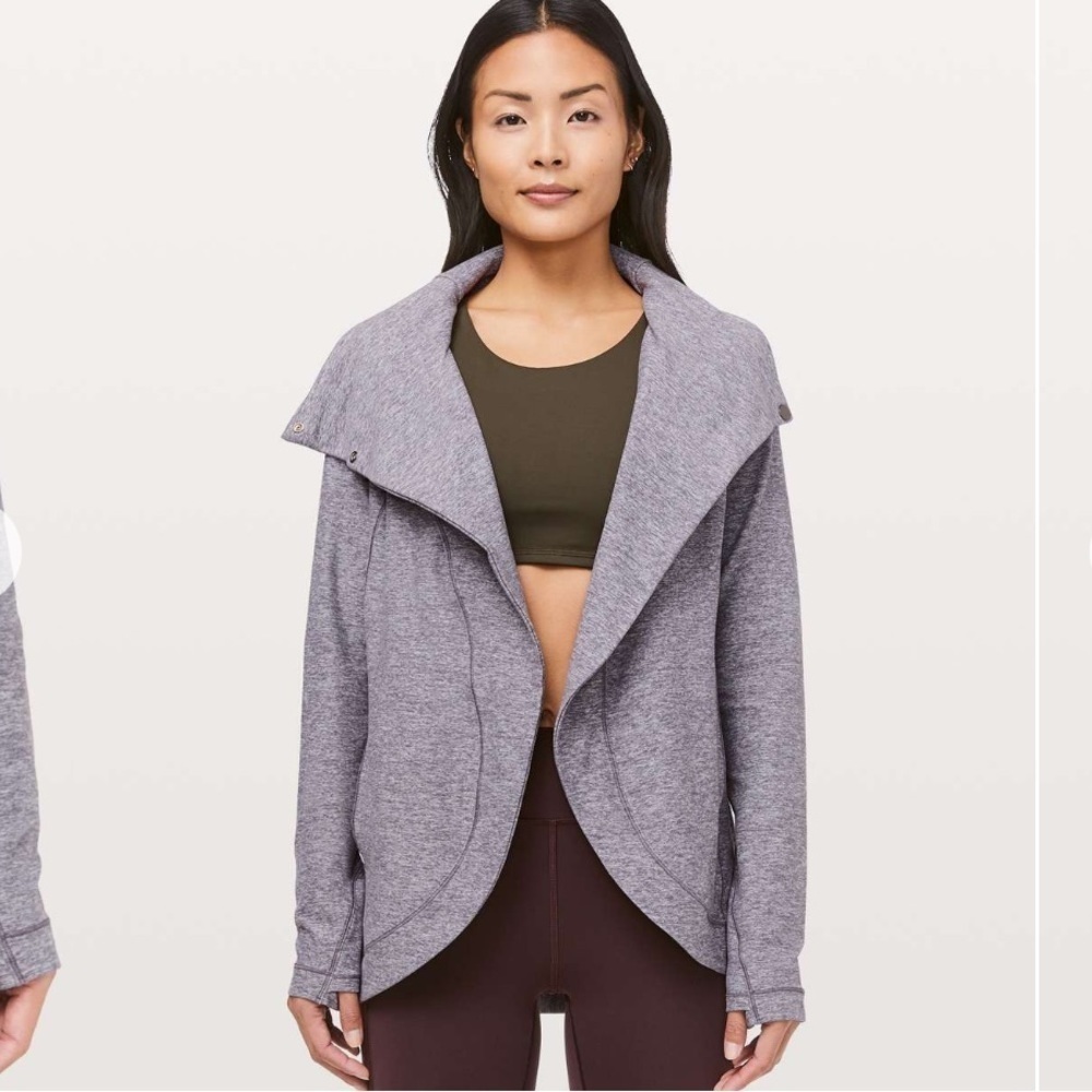 Lululemon Rulu Rally Wrap Heathered Graphite Purple 4 - Picture 2 of 13